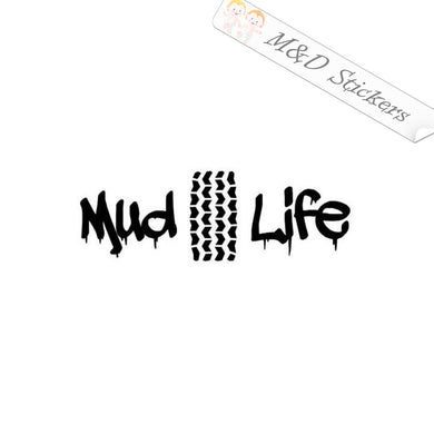 2x Mudlife Vinyl Decal Sticker Different colors & size for Cars/Bikes/Windows