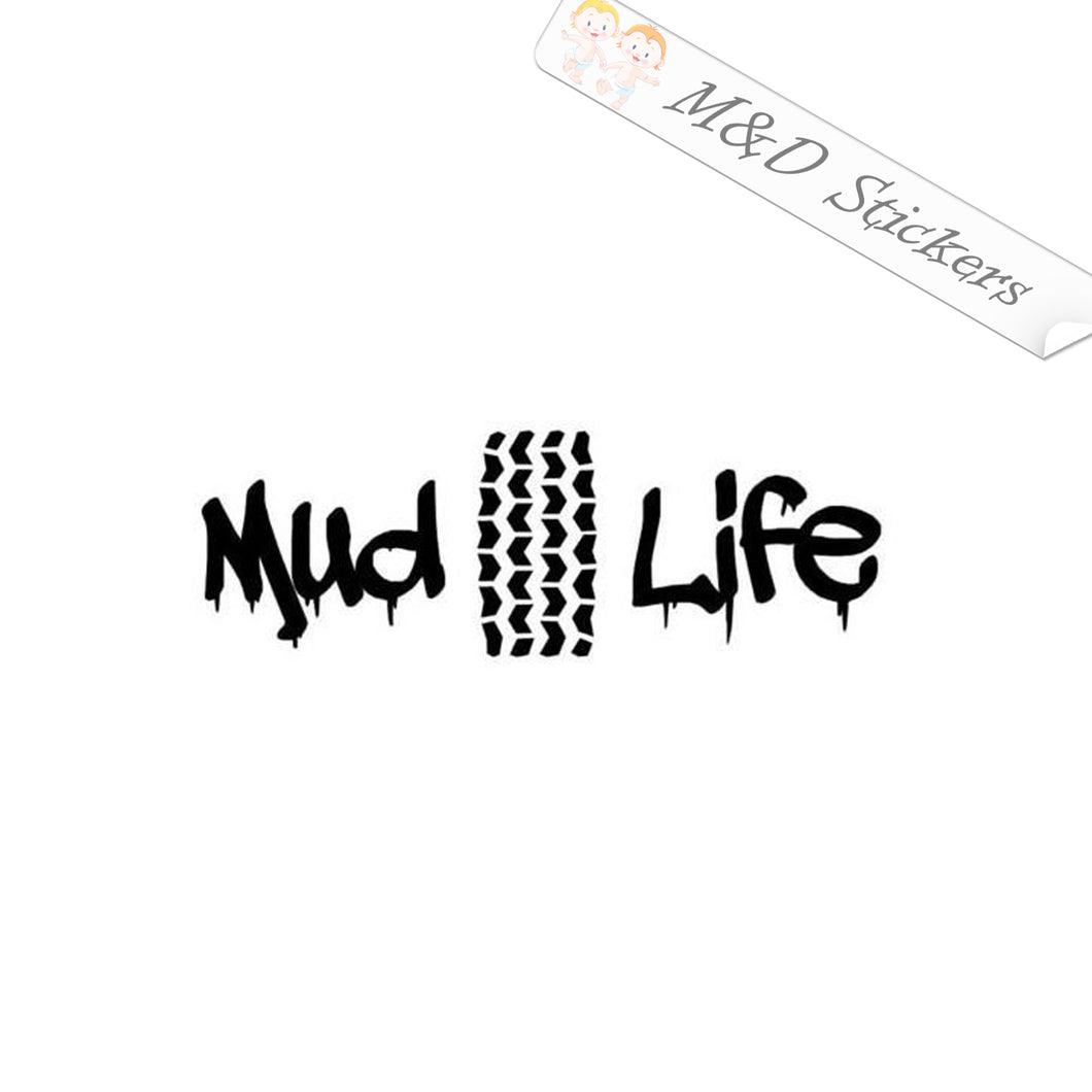 2x Mudlife Vinyl Decal Sticker Different colors & size for Cars/Bikes/Windows
