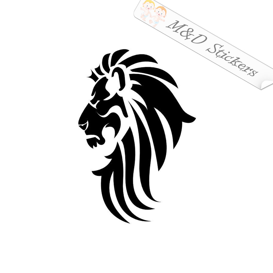 2x Lion head Vinyl Decal Sticker Different colors & size for Cars/Bikes/Windows