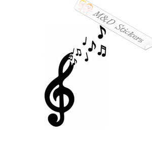 Music notes (4.5" - 30") Vinyl Decal in Different colors & size for Cars/Bikes/Windows