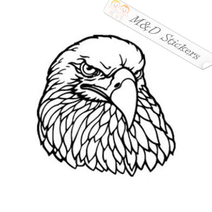 Eagle head (4.5" - 30") Vinyl Decal in Different colors & size for Cars/Bikes/Windows