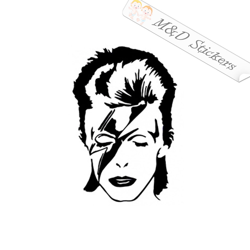 2x David Bowie Vinyl Decal Sticker Different colors & size for Cars/Bikes/Windows