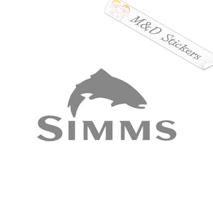 Simms Fishing Logo (4.5" - 30") Vinyl Decal in Different colors & size for Cars/Bikes/Windows