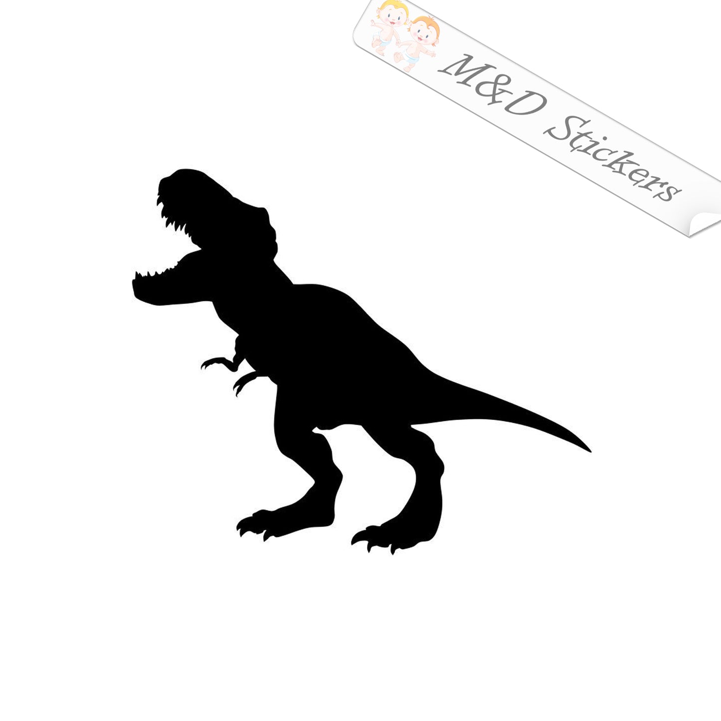 2x Dinosaur Vinyl Decal Sticker Different colors & size for Cars/Bikes/Windows