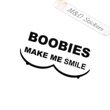 2x Boobies make me smile Vinyl Decal Sticker Different colors & size for Cars/Bikes/Windows