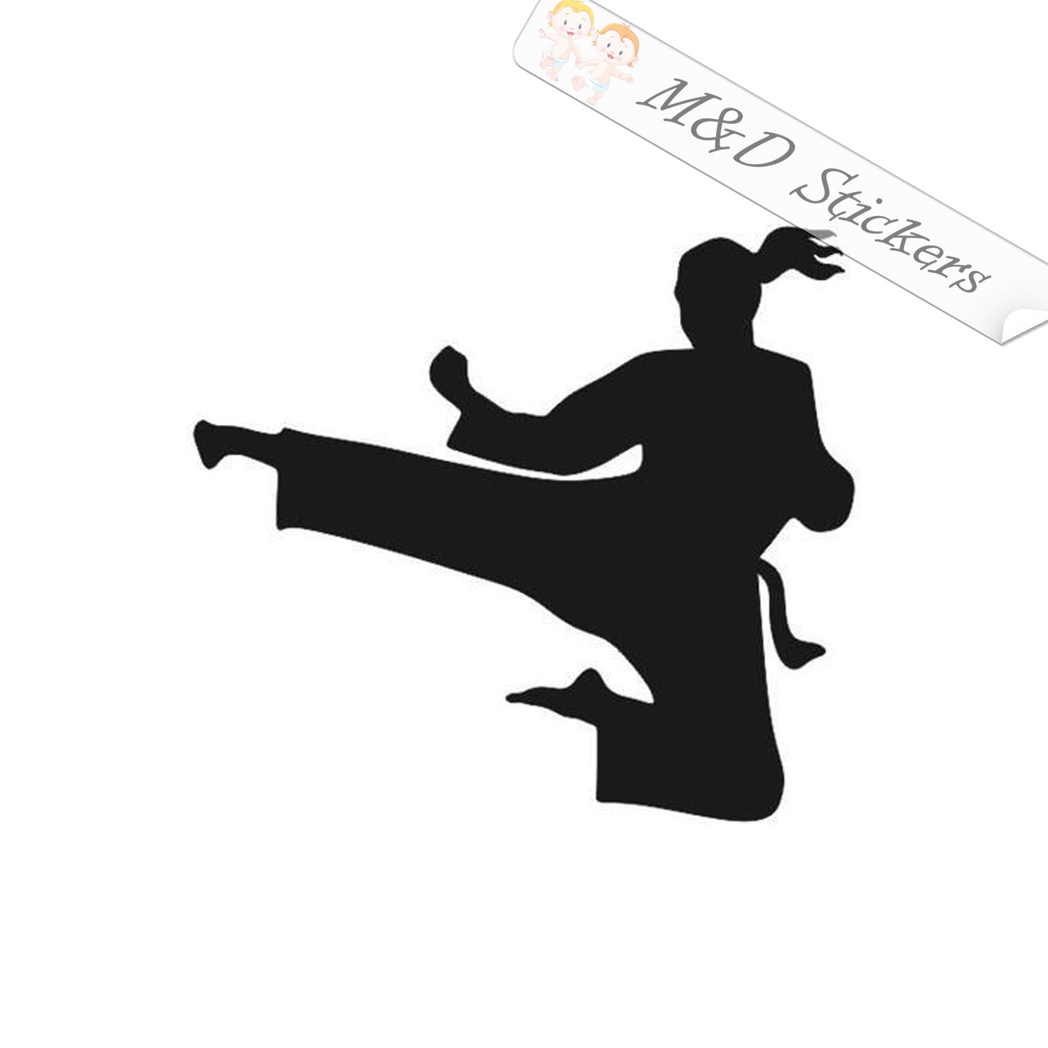2x Karate Vinyl Decal Sticker Different colors & size for Cars/Bikes/W ...