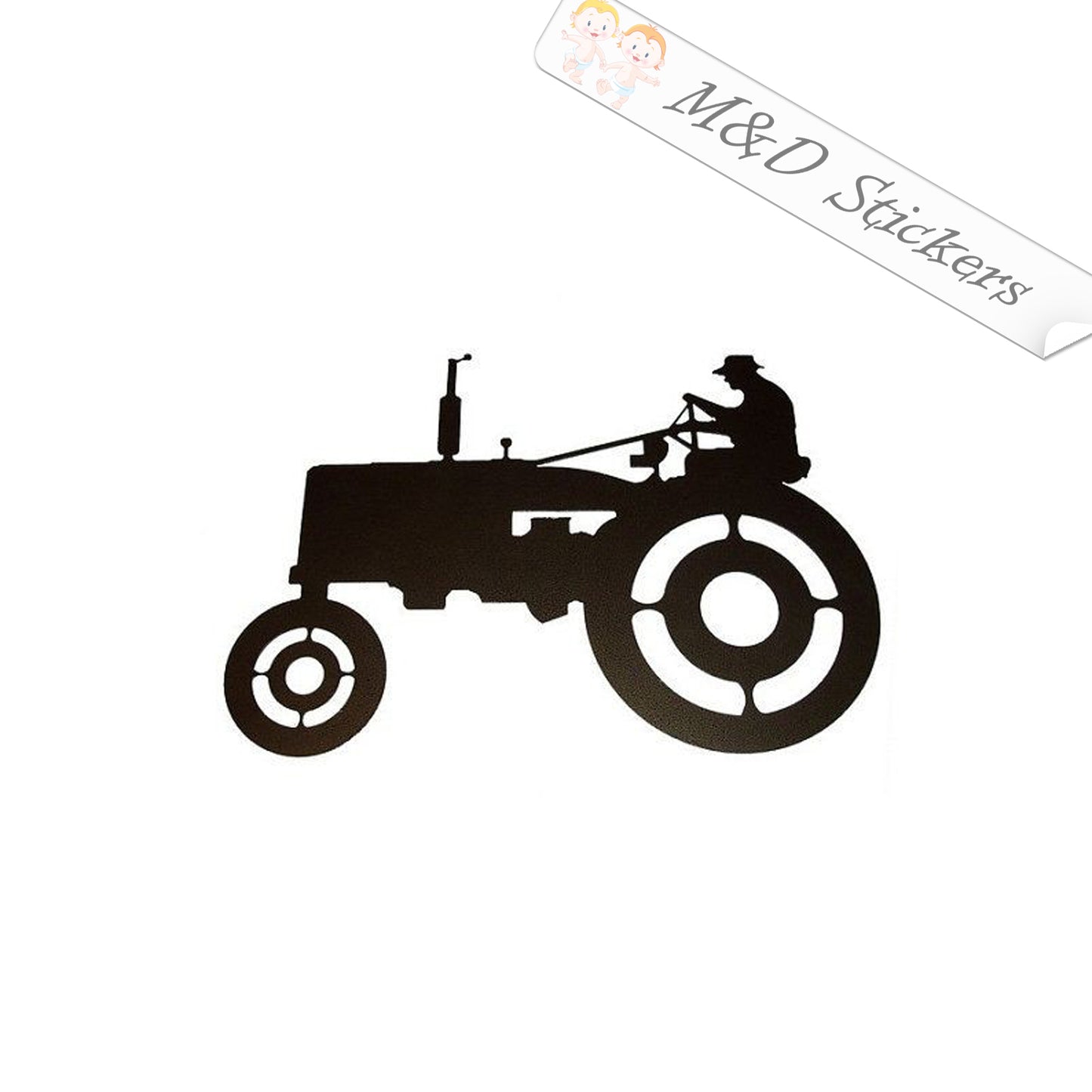 2x Farm Tractor Vinyl Decal Sticker Different colors & size for Cars/Bikes/Windows