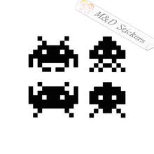 2x Space Invaders Pixel Art Video Game Vinyl Decal Sticker Different colors & size for Cars/Bikes/Windows