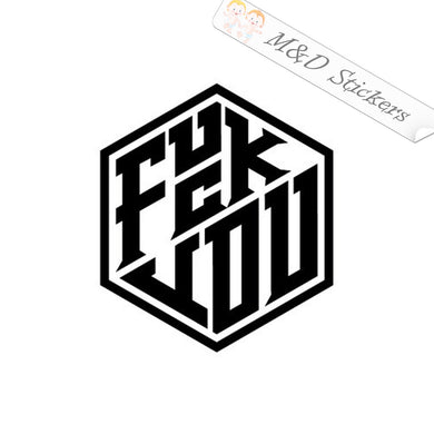 2x Fuck-you Fck you F*ck you Vinyl Decal Sticker Different colors & size for Cars/Bikes/Windows