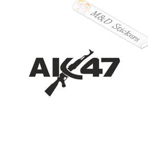 2x AK47 Kalashnikov Automatic weapon Vinyl Decal Sticker Different colors & size for Cars/Bikes/Windows