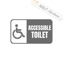 Handicapped Accessible Toilet (4.5" - 30") Vinyl Decal in Different colors & size for Cars/Bikes/Windows