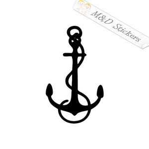 Navy Anchor (4.5" - 30") Vinyl Decal in Different colors & size for Cars/Bikes/Windows