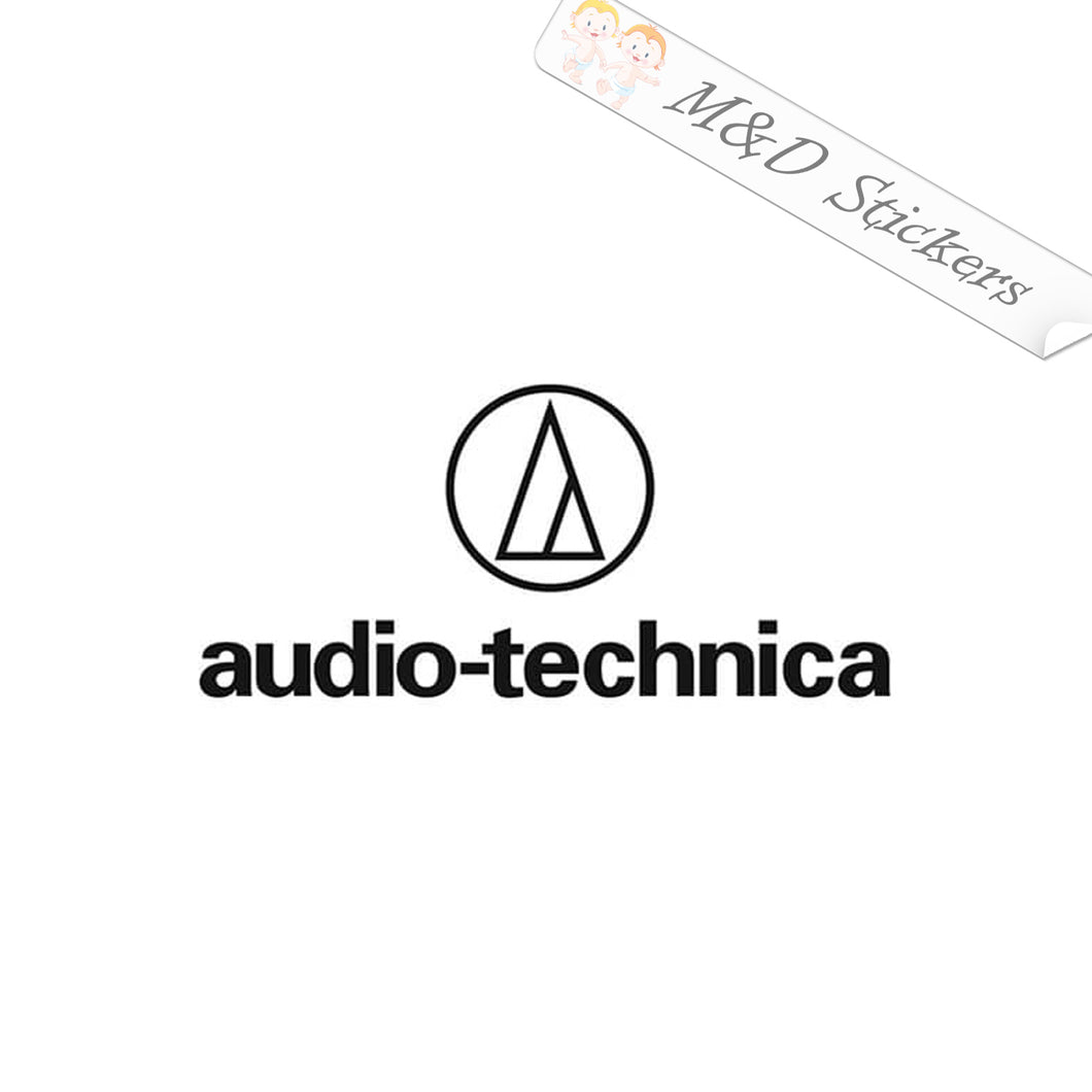 2x Audio Technica Vinyl Decal Sticker Different colors & size for Cars/Bikes/Windows