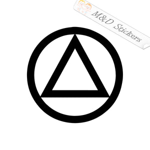 2x Alcoholics Anonymous Logo Vinyl Decal Sticker Different colors & size for Cars/Bikes/Windows
