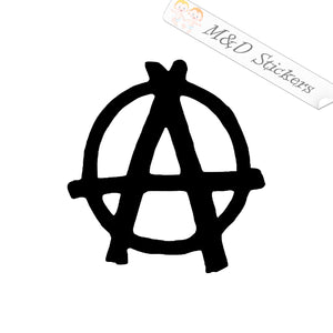 2x Anarchy Sign Vinyl Decal Sticker Different colors & size for Cars/Bikes/Windows