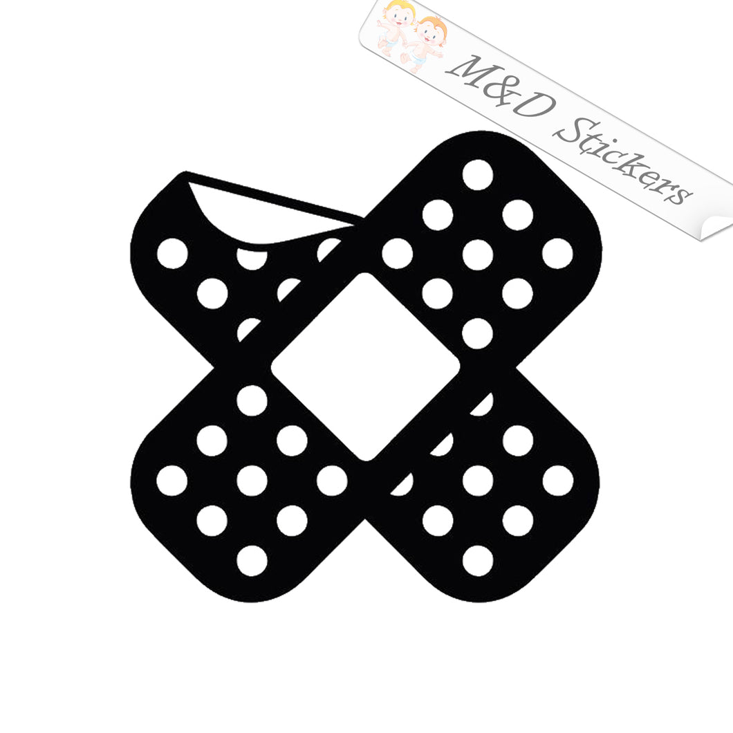 2x Bandaid Vinyl Decal Sticker Different colors & size for Cars/Bikes/Windows