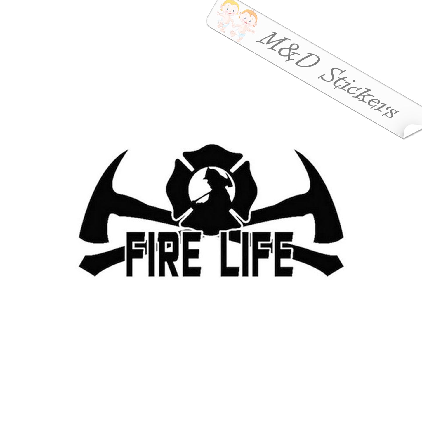 2x Firefighter life Vinyl Decal Sticker Different colors & size for Cars/Bikes/Windows
