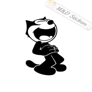 2x Laughing Felix the Cat Vinyl Decal Sticker Different colors & size for Cars/Bikes/Windows