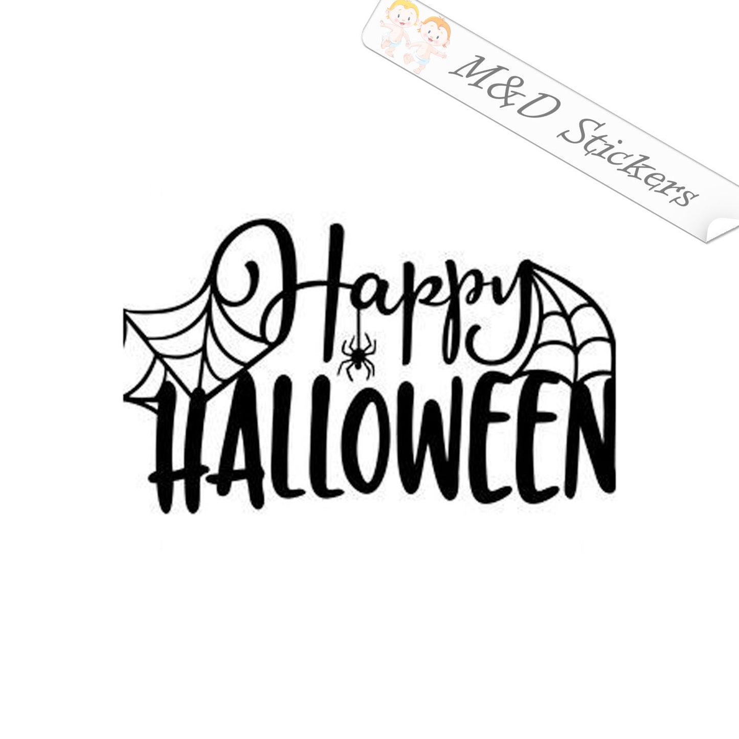 Happy Halloween (4.5" - 30") Vinyl Decal in Different colors & size for Cars/Bikes/Windows