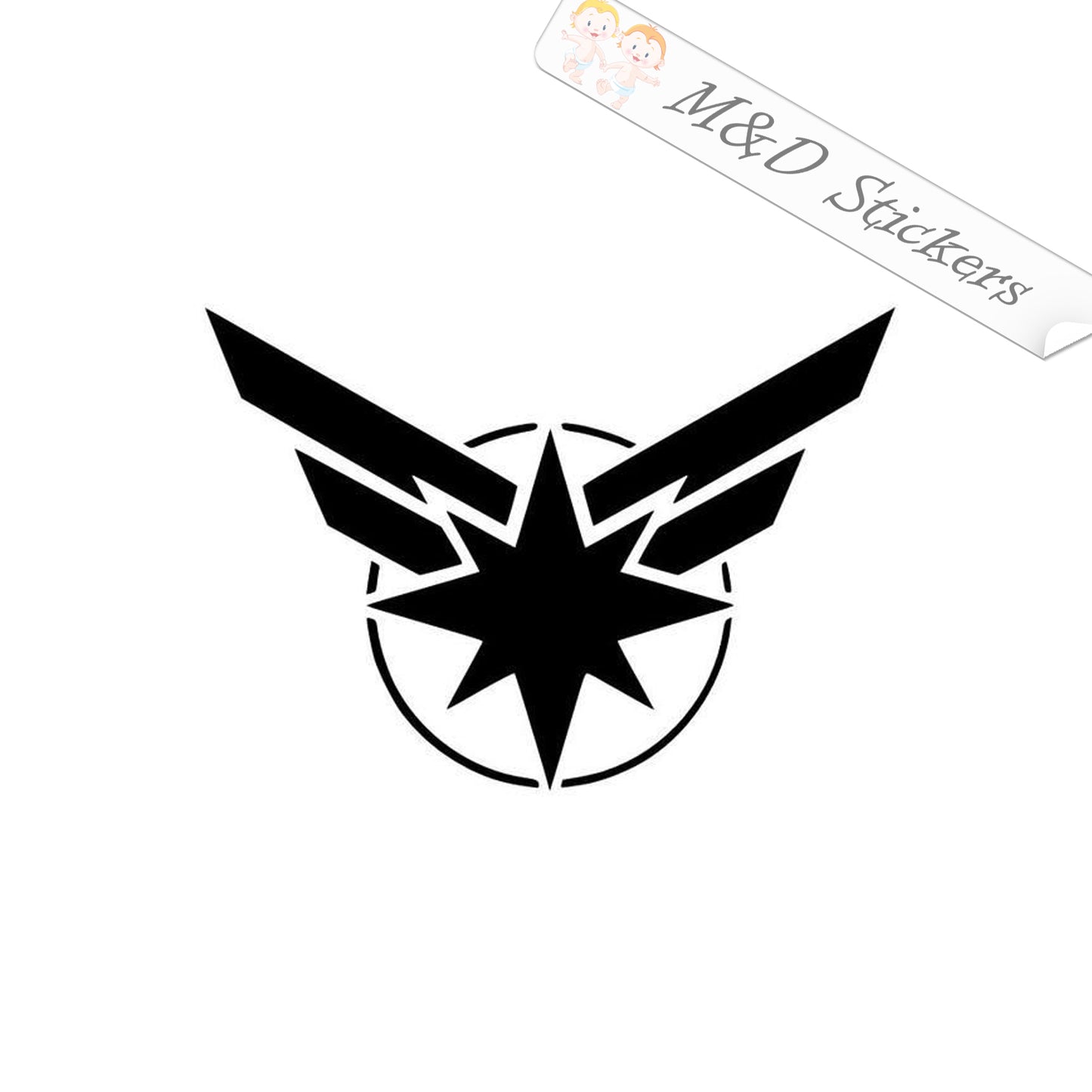 2x Captain Marvel Logo Vinyl Decal Sticker Different colors & size for Cars/Bikes/Windows