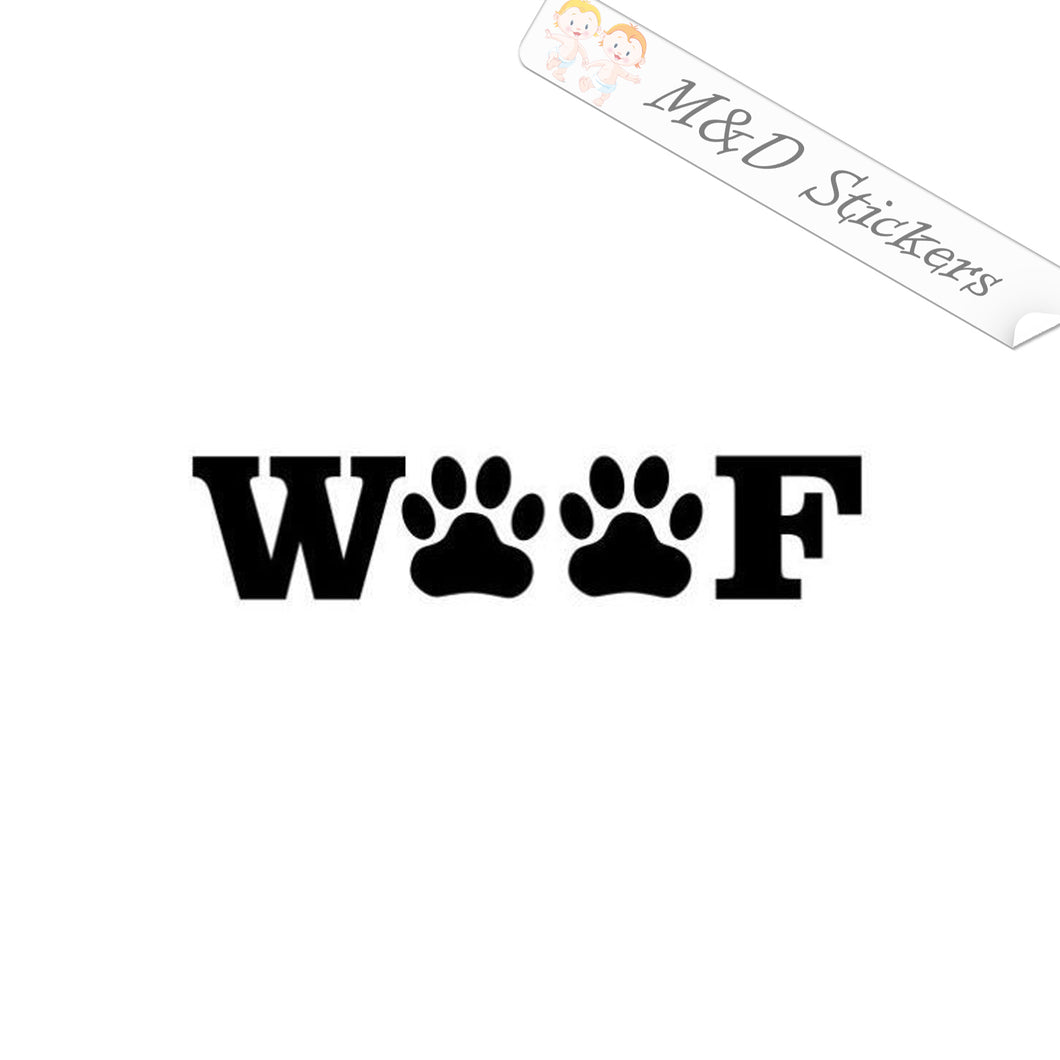 2x Woof Paws Vinyl Decal Sticker Different colors & size for Cars/Bikes/Windows