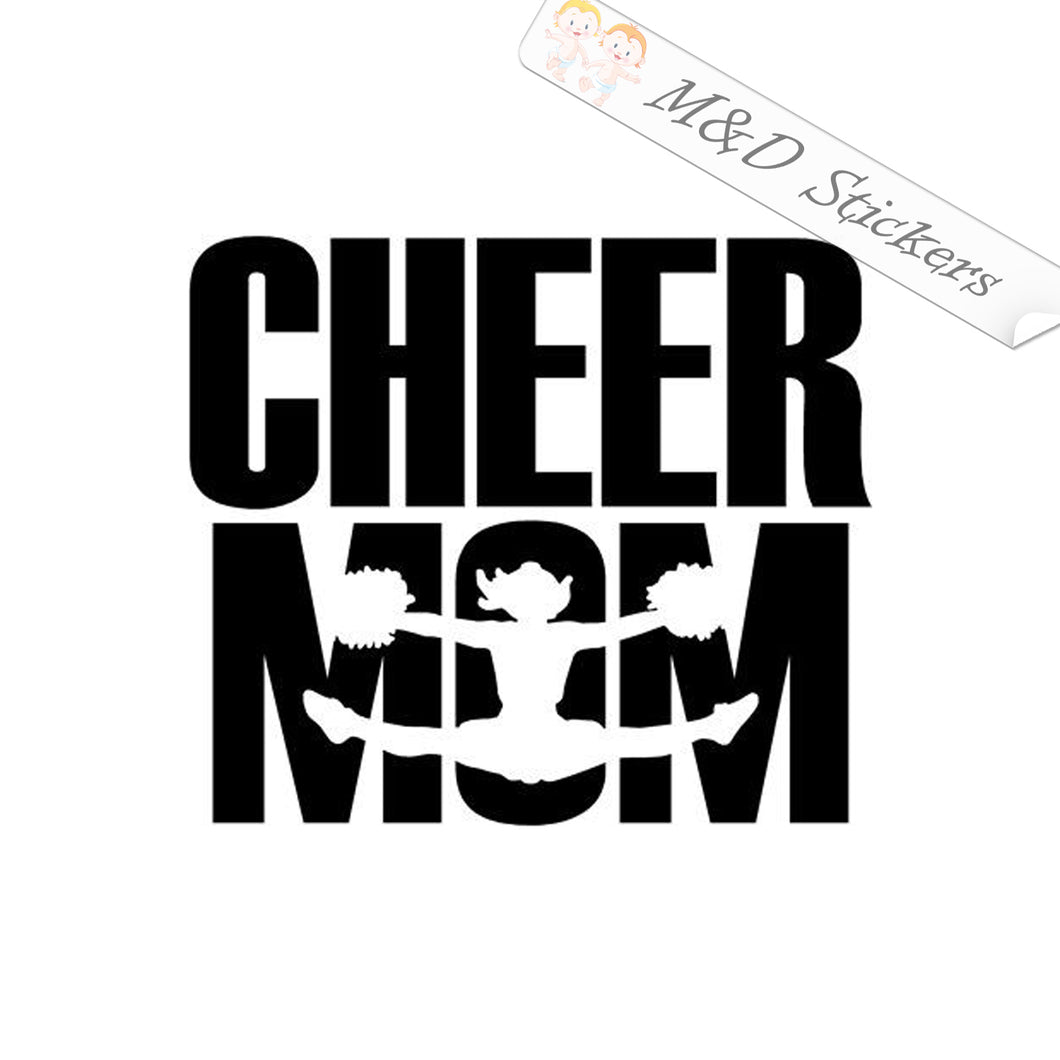 2x Cheer mom Vinyl Decal Sticker Different colors & size for Cars/Bikes/Windows