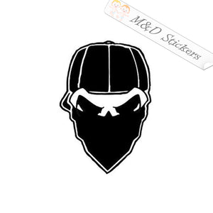 2x Masked skull Vinyl Decal Sticker Different colors & size for Cars/Bikes/Windows