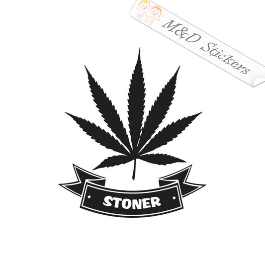 2x Cannabis Stoner Vinyl Decal Sticker Different colors & size for Cars/Bikes/Windows