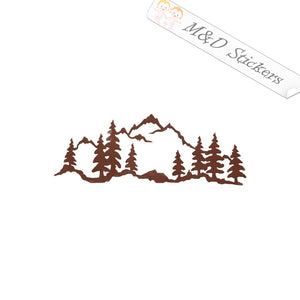 2x Mountain view Vinyl Decal Sticker Different colors & size for Cars/Bikes/Windows