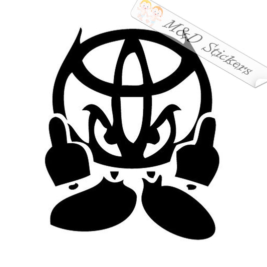 2x Toyota Devil Vinyl Decal Sticker Different colors & size for Cars/Bikes/Windows