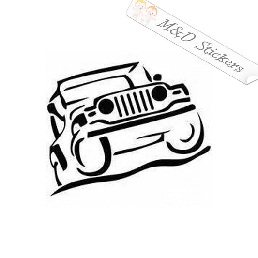 2x Jeep Vinyl Decal Sticker Different colors & size for Cars/Bikes/Windows