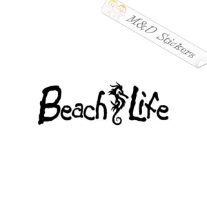 2x Beach life Vinyl Decal Sticker Different colors & size for Cars/Bikes/Windows