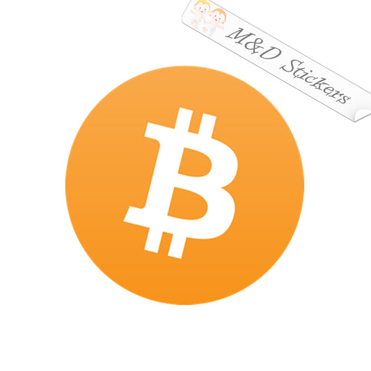 2x Bitcoin Logo Vinyl Decal Sticker Different colors & size for Cars/Bikes/Windows