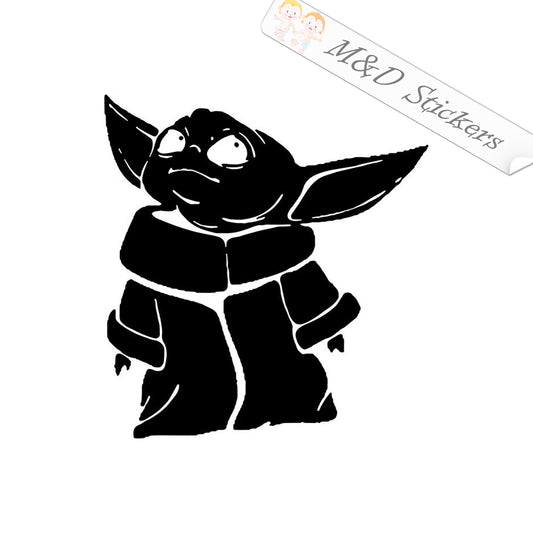 2x Yoda Star Wars Vinyl Decal Sticker Different colors & size for Cars/Bikes/Windows