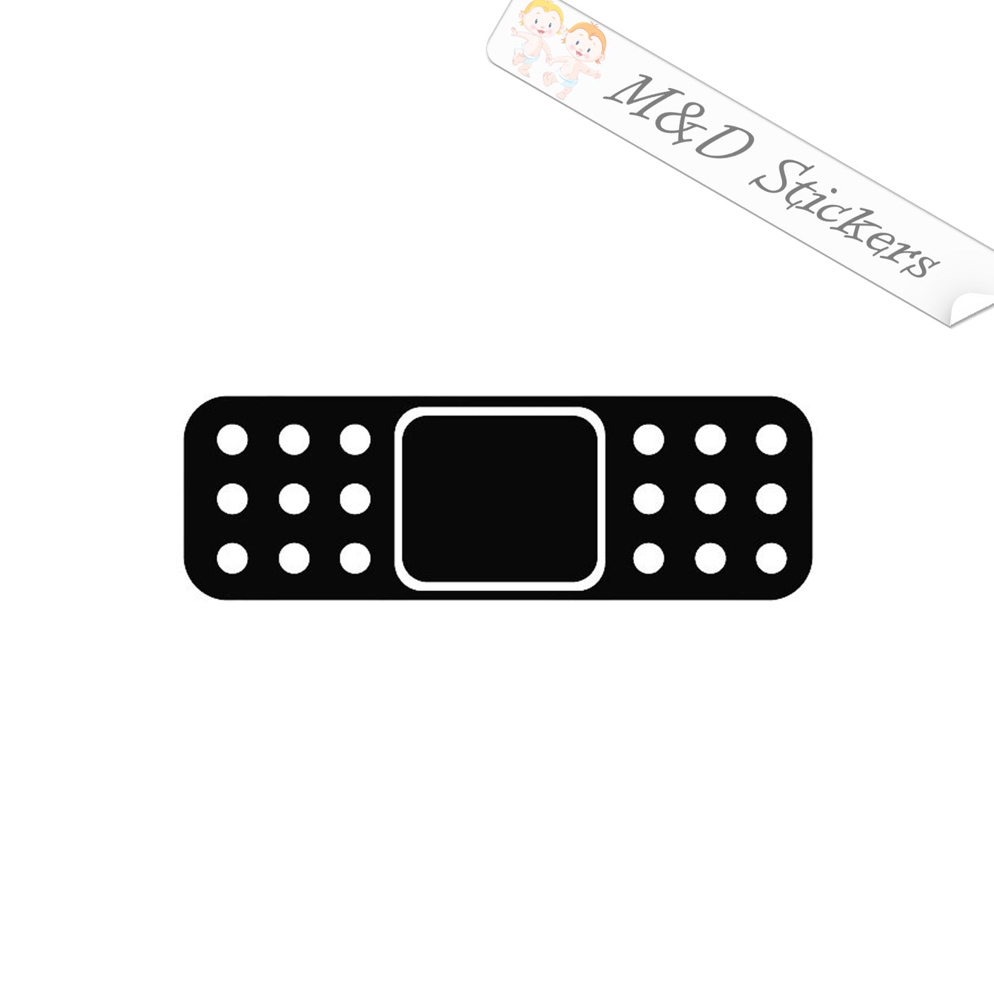 2x Bandaid Vinyl Decal Sticker Different colors & size for Cars/Bikes/Windows