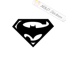 2x Superman Batman Vinyl Decal Sticker Different colors & size for Cars/Bikes/Windows