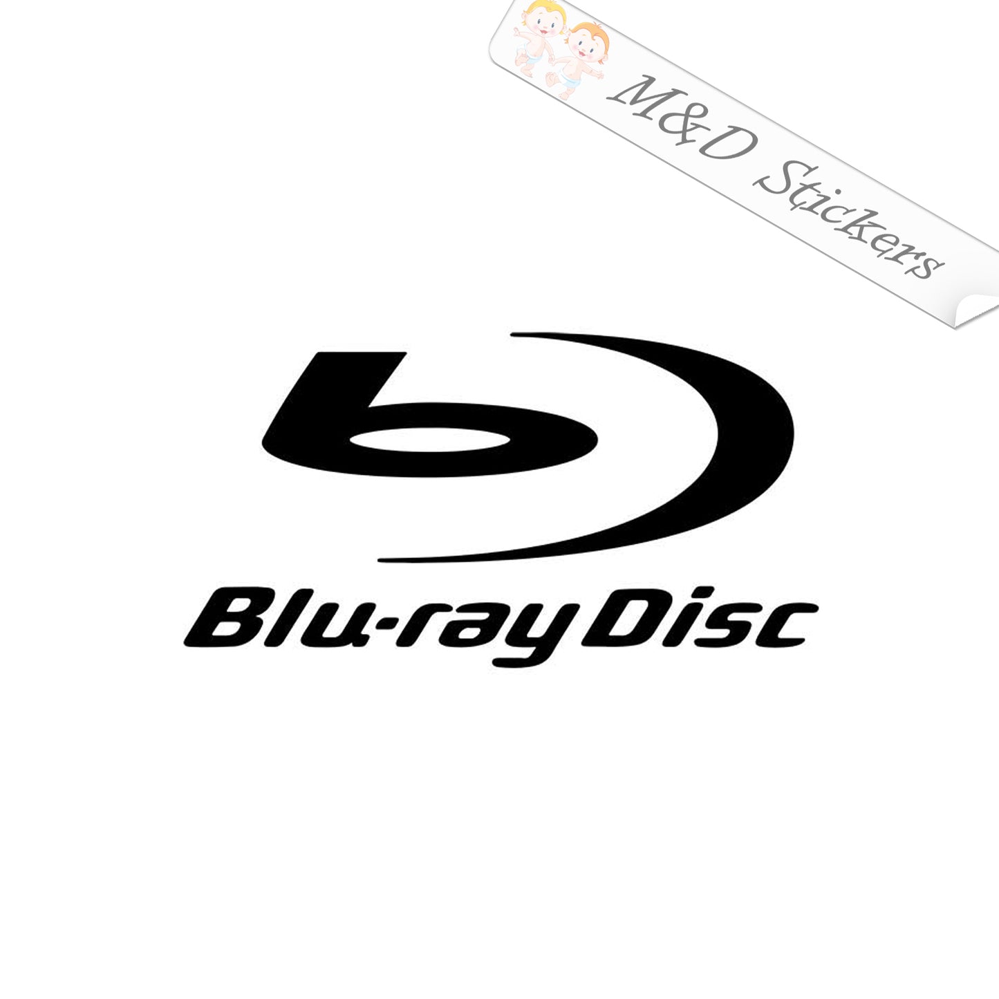 Blu-ray Disc Logo (4.5" - 30") Vinyl Decal in Different colors & size for Cars/Bikes/Windows