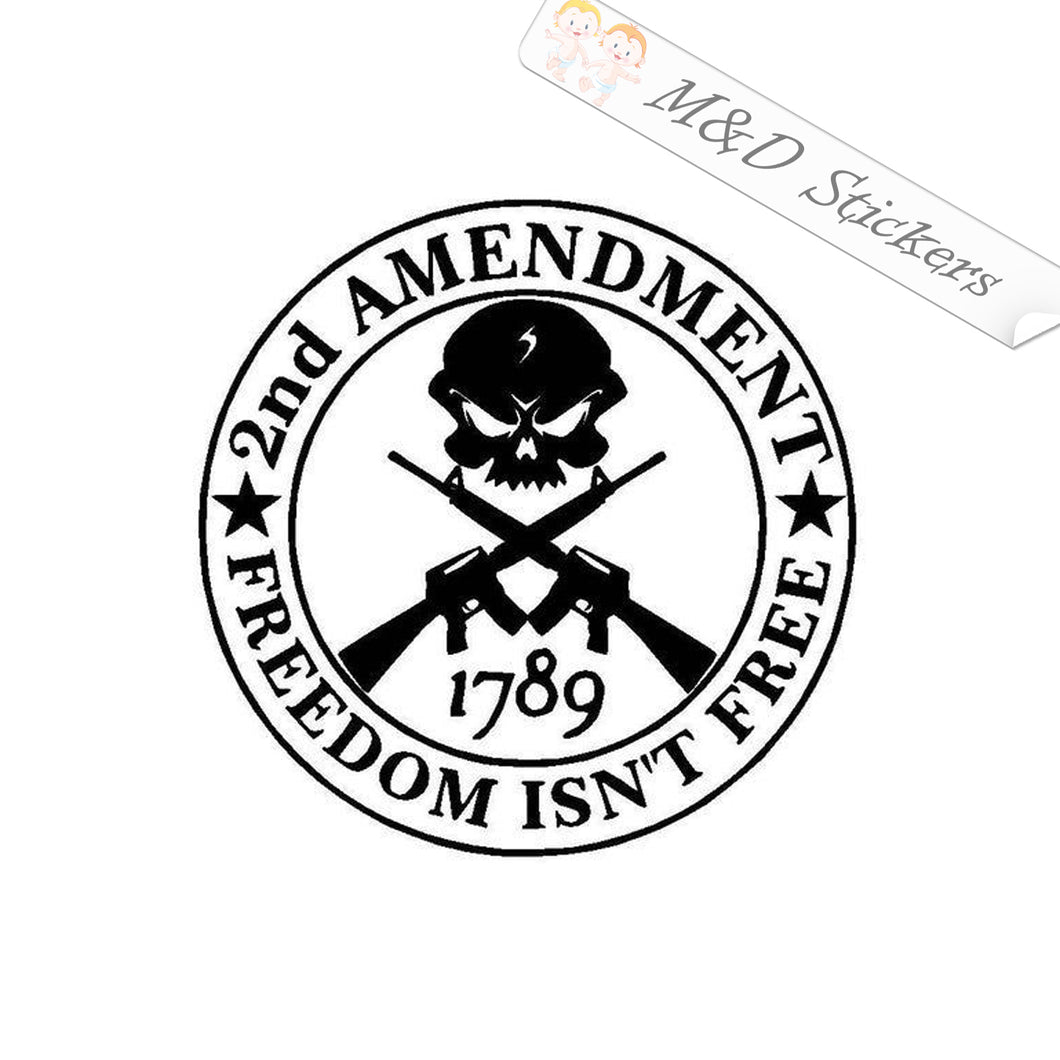 2x Guns. Freedom isn't free Vinyl Decal Sticker Different colors & size for Cars/Bikes/Windows