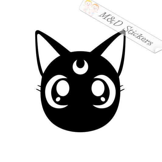 2x Sailor Moon Cat Vinyl Decal Sticker Different colors & size for Cars/Bikes/Windows