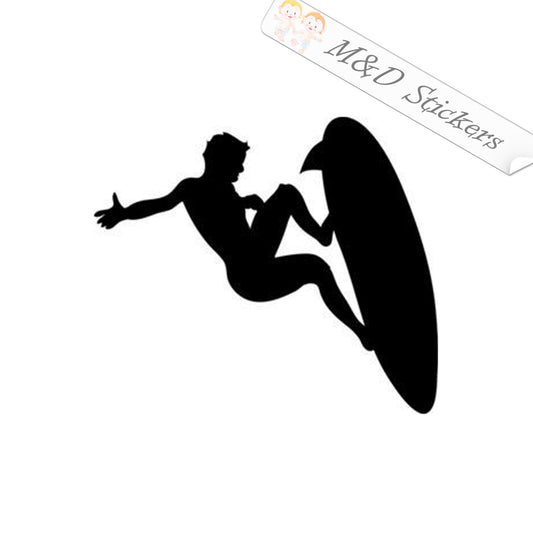 2x Surfer Vinyl Decal Sticker Different colors & size for Cars/Bikes/Windows