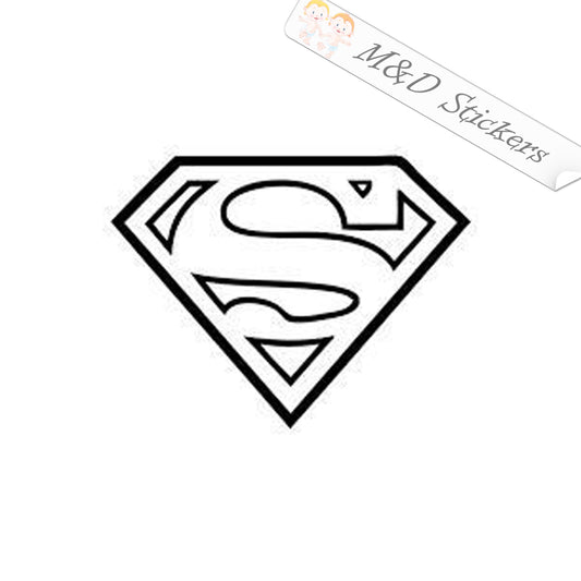 2x Superman Vinyl Decal Sticker Different colors & size for Cars/Bikes/Windows