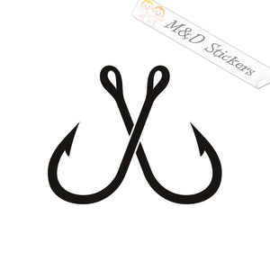 2x Hooks Vinyl Decal Sticker Different colors & size for Cars/Bikes/Windows
