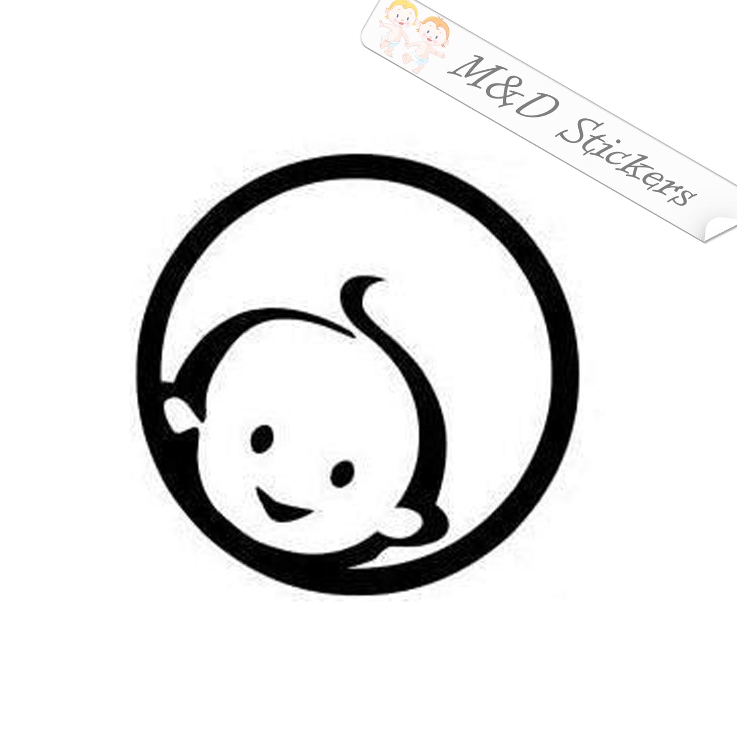 2x Baby on board Vinyl Decal Sticker Different colors & size for Cars/Bikes/Windows