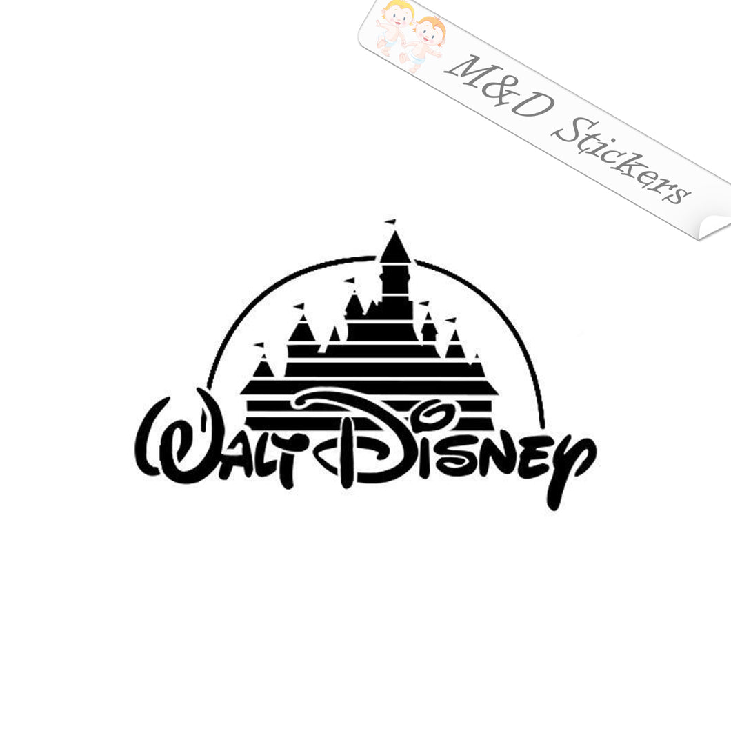 2x Disney Castle Vinyl Decal Sticker Different colors & size for Cars/Bikes/Windows