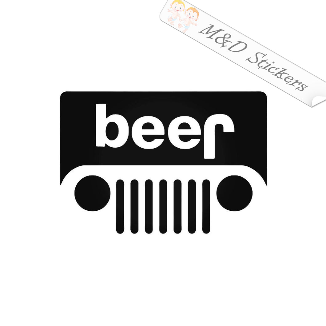 2x Jeep - beer Vinyl Decal Sticker Different colors & size for Cars/Bikes/Windows