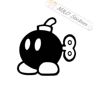2x Bob-omb - Super Mario Video Game Vinyl Decal Sticker Different colors & size for Cars/Bikes/Windows