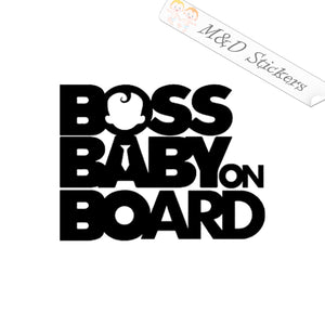 2x Boss Baby on board Vinyl Decal Sticker Different colors & size for Cars/Bikes/Windows