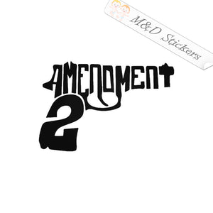 2x Gun 2nd amendment Vinyl Decal Sticker Different colors & size for Cars/Bikes/Windows