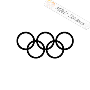 Olympic Committee rings Logo (4.5" - 30") Vinyl Decal in Different colors & size for Cars/Bikes/Windows