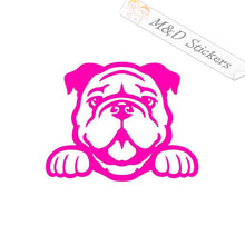 2x Peaking Bulldog Dog Vinyl Decal Sticker Different colors & size for Cars/Bikes/Windows